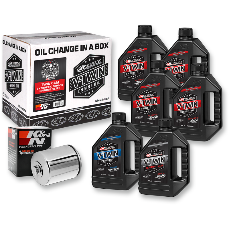 Maxima Racing Oils V-TWIN OIL SYN CHROME FILTER TC (KIT) - Euromoto
