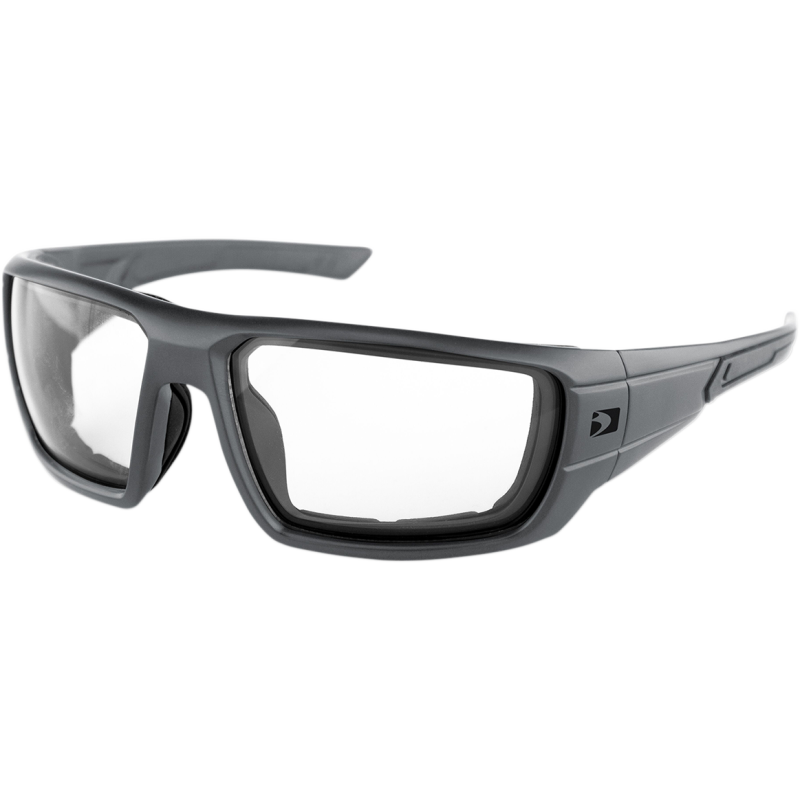 BOBSTER MISSION BALLISTIC SUNGLASS MATTE GRAY CLEAR LENS BMIS001C - Euromoto