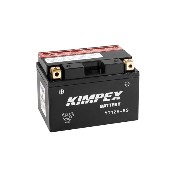 Kimpex Battery Maintenance Free AGM YT12A-BS Part# HT12A-BS - Euromoto