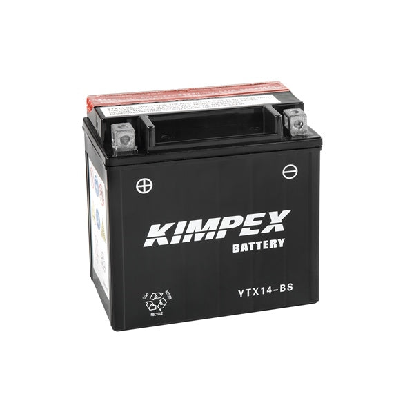Kimpex Battery Maintenance Free AGM YTX14-BS Part# HTX14-BS - Euromoto