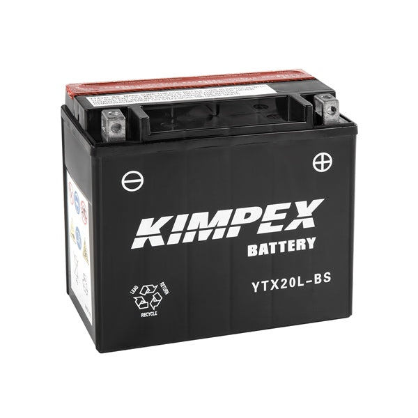 Kimpex Battery Maintenance Free AGM YTX20L-BS Part# HTX20L-BS - Euromoto