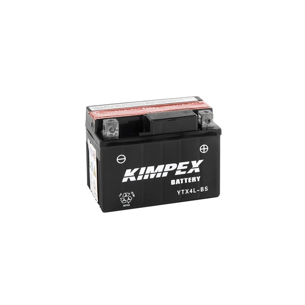 Kimpex Battery Maintenance Free AGM YTX4L-BS Part# HTX4L-BS - Euromoto