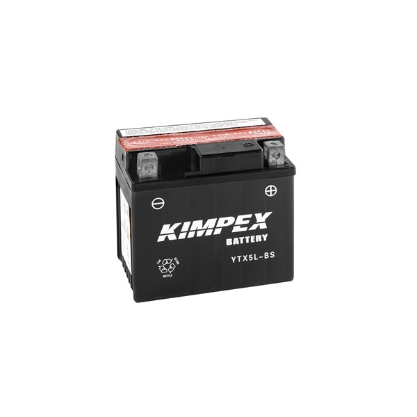 Kimpex Battery Maintenance Free AGM YTX5L-BS Part# HTX5L-BS - Euromoto