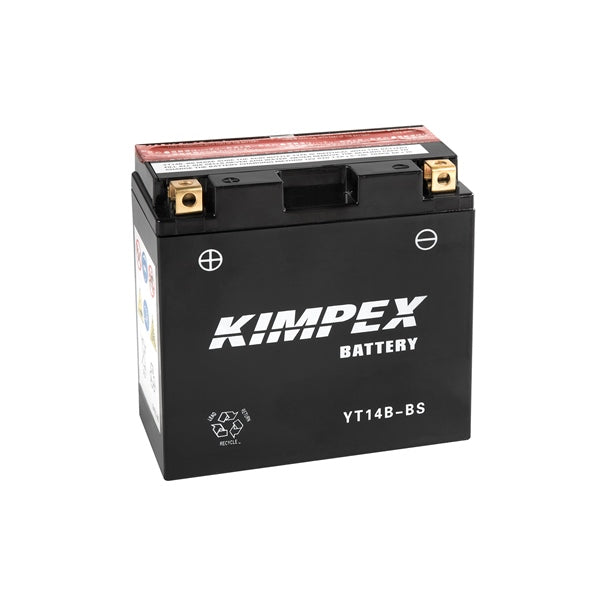 Kimpex Battery Maintenance Free AGM YTZ14B-BS Part# HT14B-BS - Euromoto