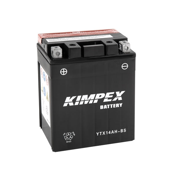 Kimpex Battery Maintenance Free AGM High Performance YTX14AH-BS Part# HTX14AH-BS - Euromoto