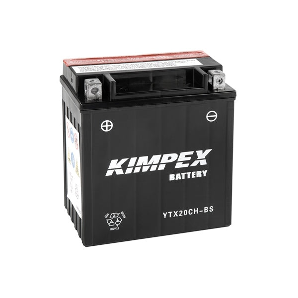 Kimpex Battery Maintenance Free AGM High Performance YTX20CH-BS Part# HTX20CH-BS - Euromoto