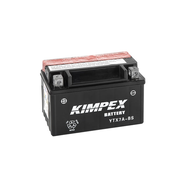 Kimpex Battery Maintenance Free AGM YTX7A-BS Part# HTX7A-BS - Euromoto