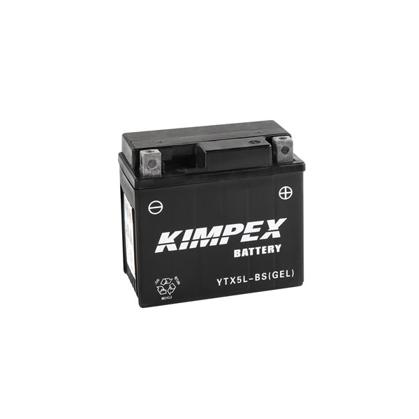 Kimpex Battery Maintenance Free AGM YTX5L-BS(GEL) Part# HTX5L-BS(GEL) - Euromoto