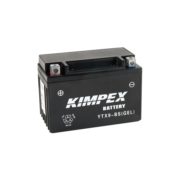Kimpex Battery Maintenance Free AGM YTX9-BS(GEL) Part# HTX9-BS(GEL) - Euromoto