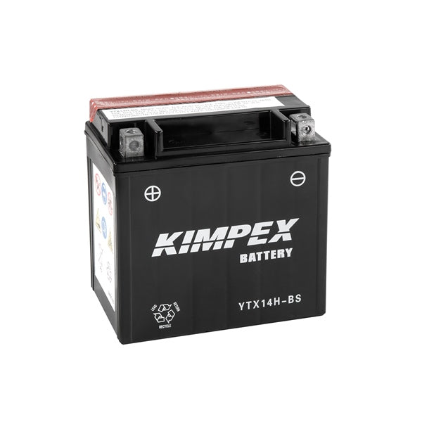 Kimpex Battery Maintenance Free AGM High Performance YTX14H-BS Part# HTX14H-BS - Euromoto