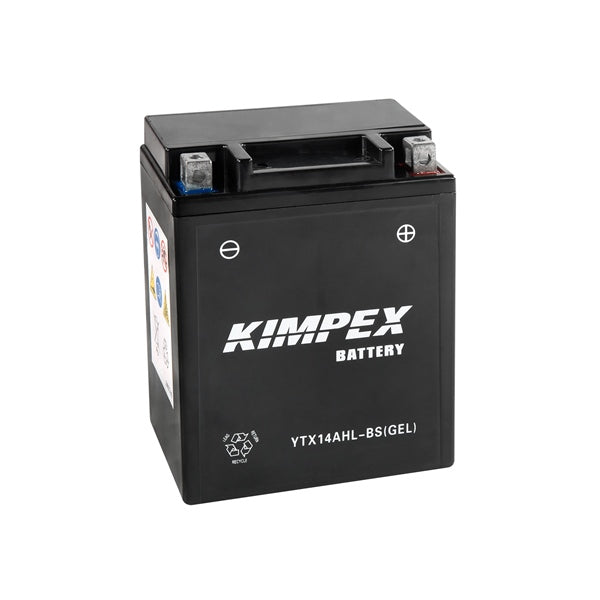 Kimpex Battery Maintenance Free AGM High Performance YTX14AHL-BS(GEL) Part# HTX14AHL-BS(GEL - Euromoto