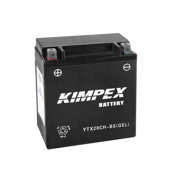 Kimpex Battery Maintenance Free AGM High Performance YTX20CH-BS(GEL) Part# HTX20CH-BS(GEL) - Euromoto