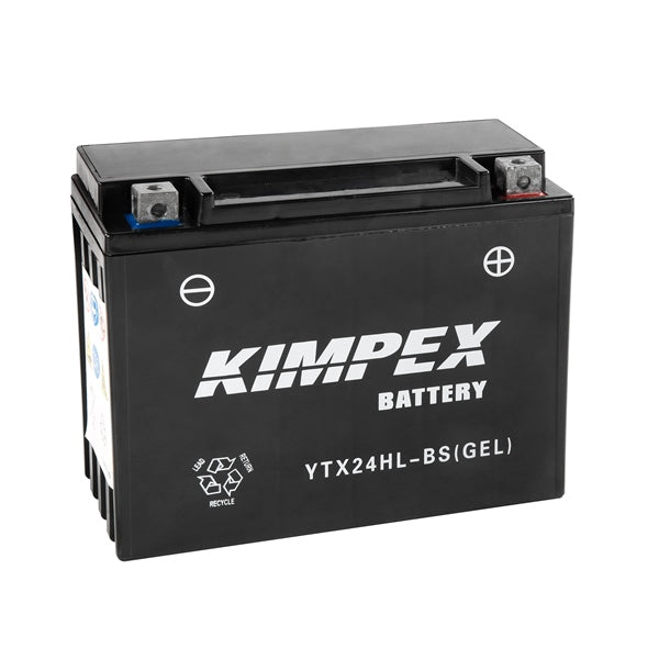 Kimpex Battery Maintenance Free AGM High Performance YTX24HL-BS(GEL) Part# HTX24HL-BS(GEL) - Euromoto