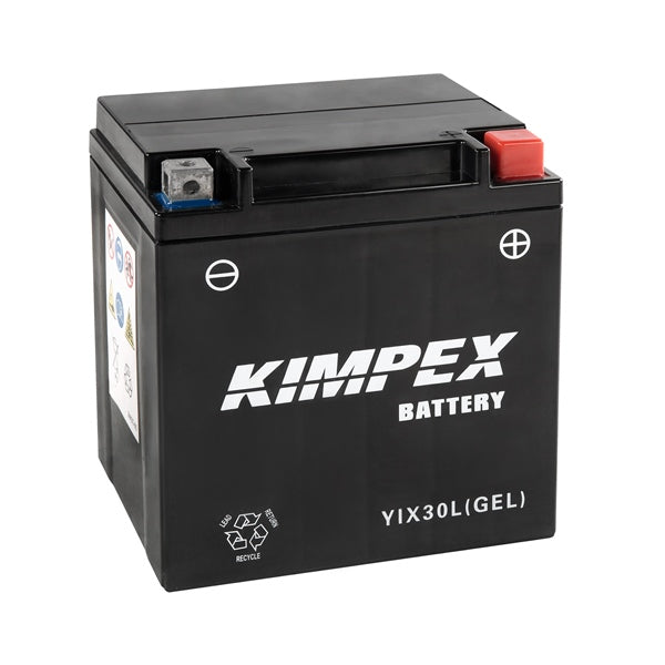 Kimpex Battery Maintenance Free AGM YIX30L(GEL) Part# HIX30L(GEL) - Euromoto