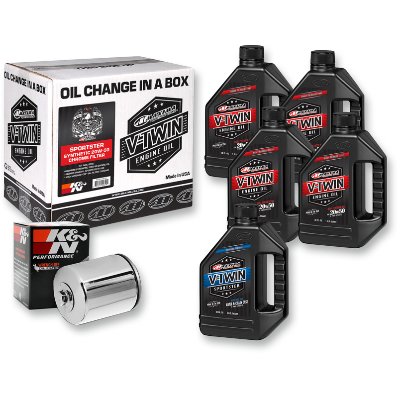 Maxima Racing Oils V-TWIN KIT SYNTHETIC CHROME FILTER XL - Euromoto