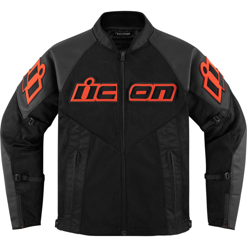 Icon Mesh F Mens Motorcycle Leather Jacket