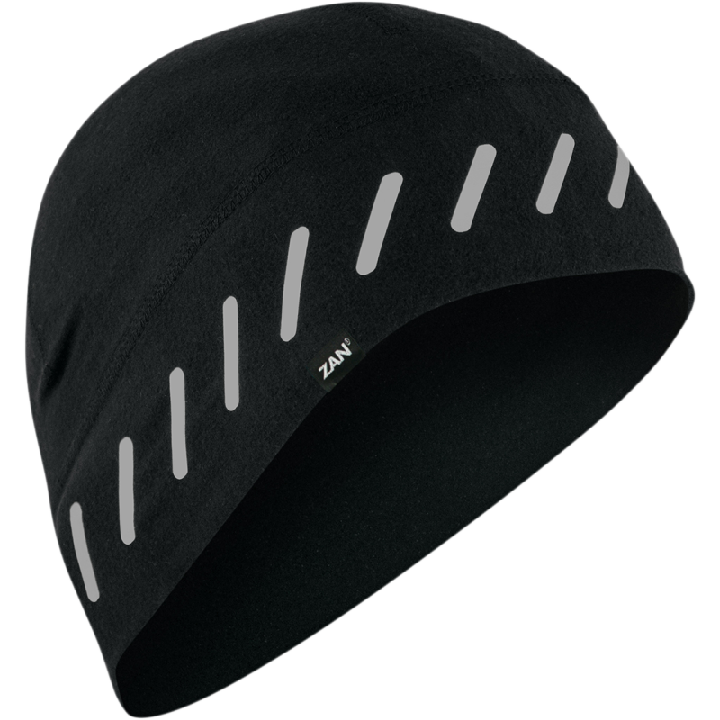 ZAN HEADGEAR HELMET LINER/BEANIE SPORTFLEX SERIES REFLECTIVE BLACK WHLL114R - Euromoto