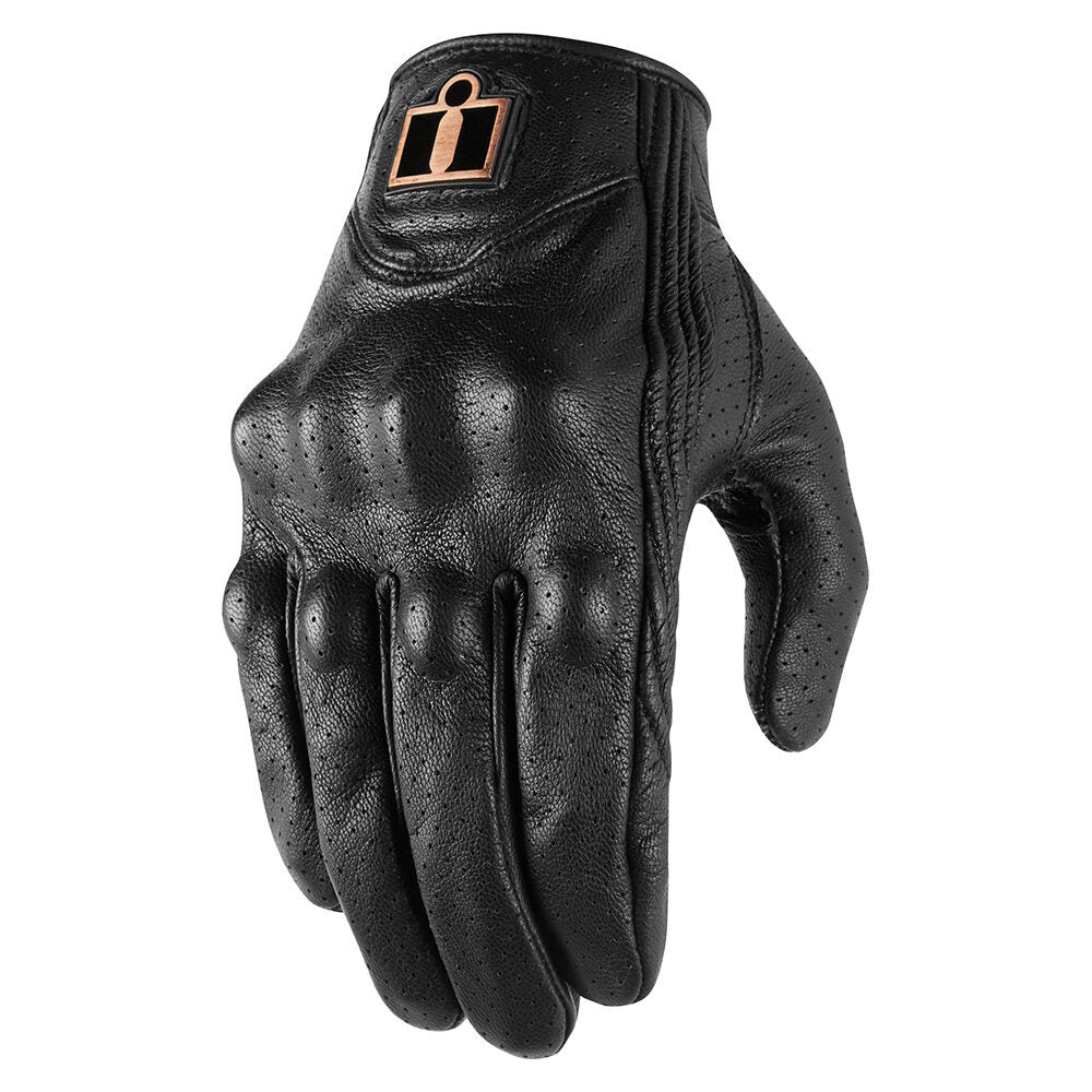 ICON GLOVE WOMEN PURSUIT PERFORATED BLACK - Euromoto