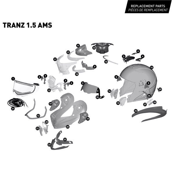 CKX Tranz 1.5 AMS Modular Winter Helmet - Euromoto
