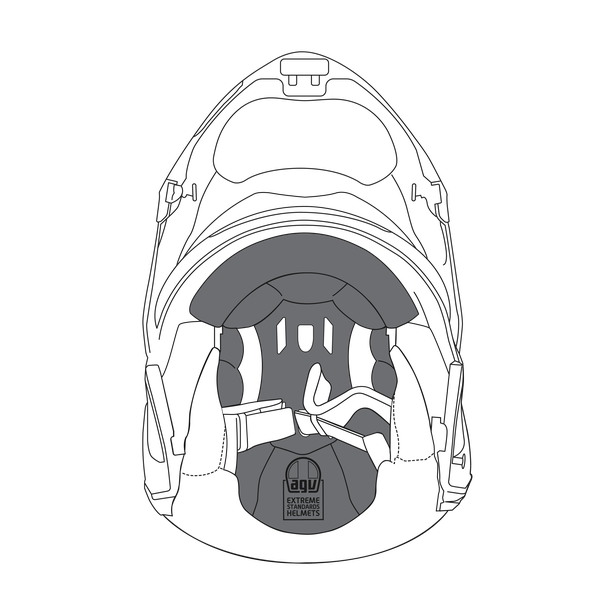 AGV Double Face Removable Crown Pad for AGV Sportmodular Helmet - Euromoto