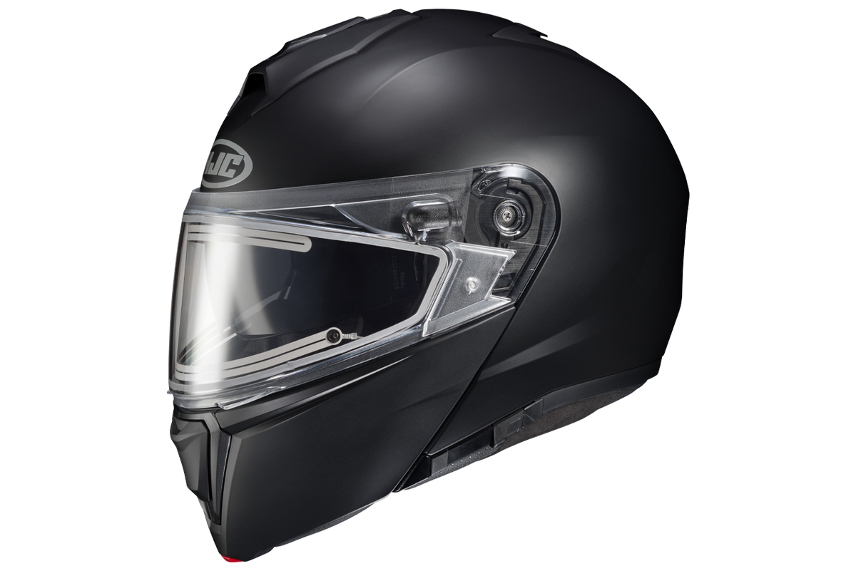 HJC i90 ELECTRIC LENS SEMI-FLAT BLACK - Euromoto