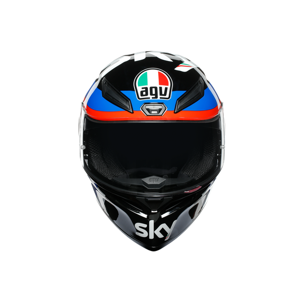 agv k1 qualify black blue AGV K-1 Full-Face Motorcycle Helmet