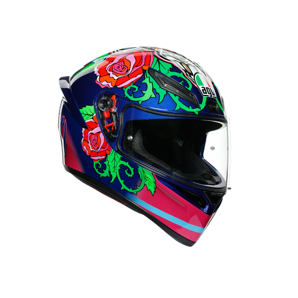 AGV K-1 SALOM Summer Motorcycle/ATV/UTV Helmet Red/Green/Blue - Euromoto