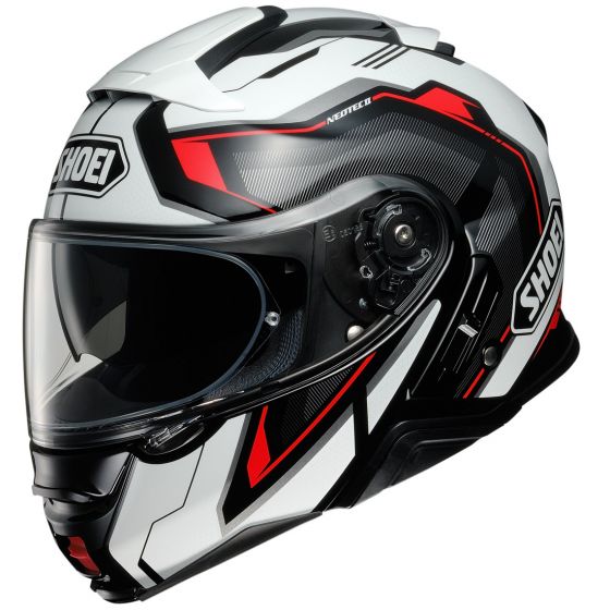 SHOEI HELMET NEOTEC2 RESPECT WHITE/BLACK/RED - Euromoto