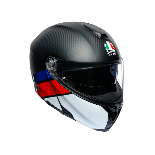 AGV HELMET SPORTMODULAR LAYER CARBON/RED/BLUE - Euromoto